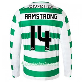 Camisolas de Futebol Celtic Armstrong 14 Equipamento Principal 2018/19 Manga Comprida